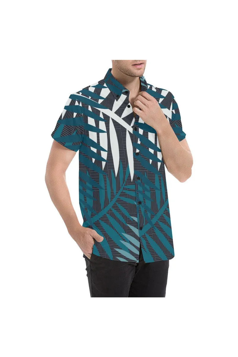 Moonlit Palms Men's All Over Print Short Sleeve Shirt