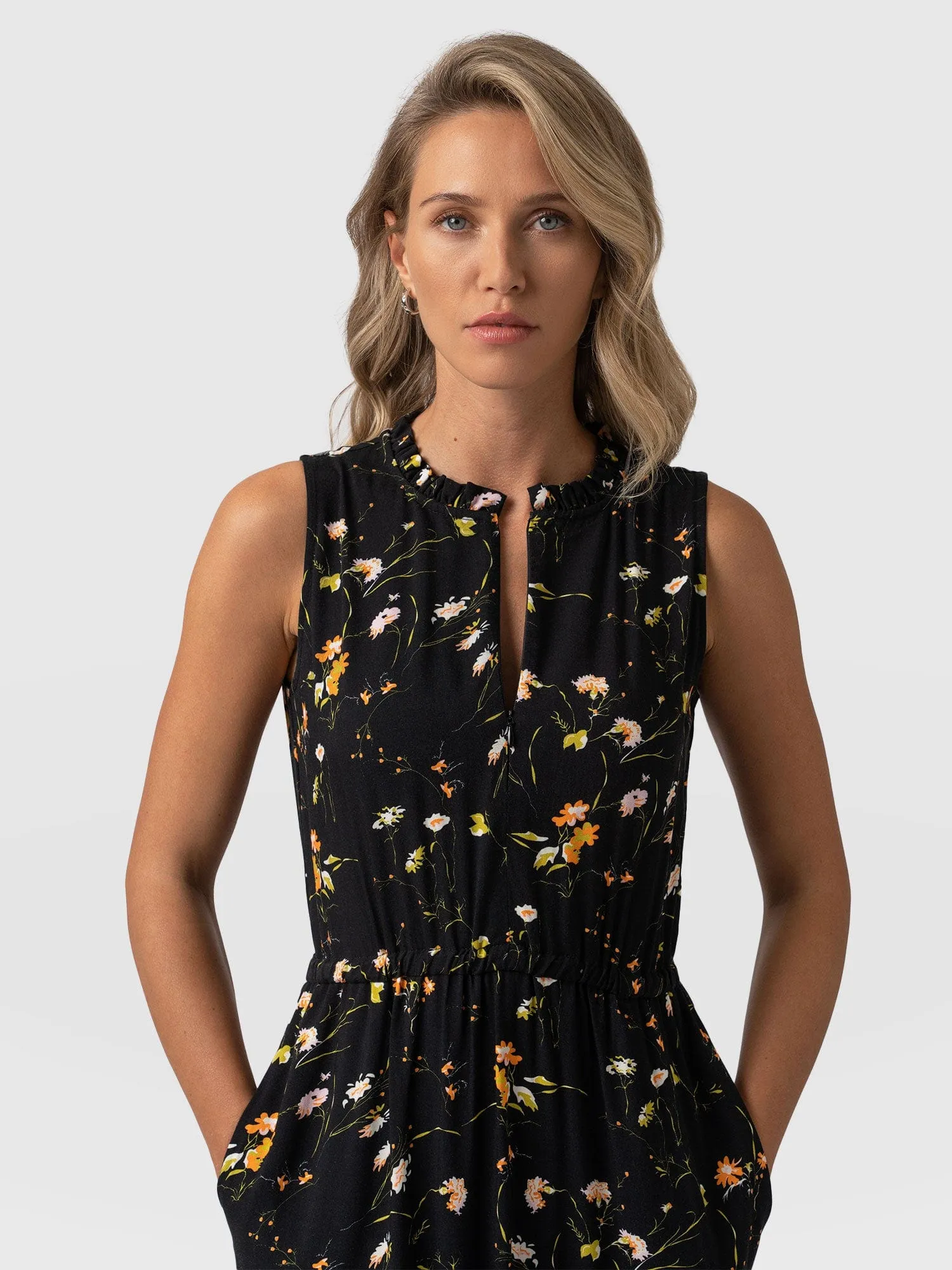 Orla Dress - Black Floral