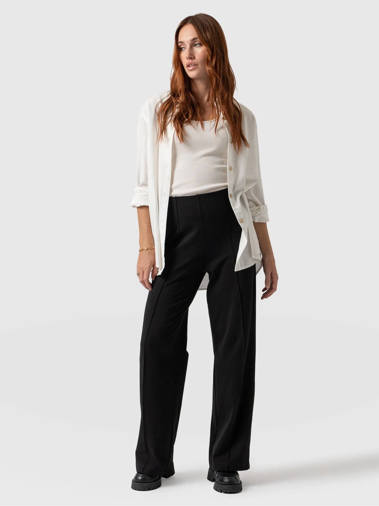 Pennie Wide Leg Pant - Black