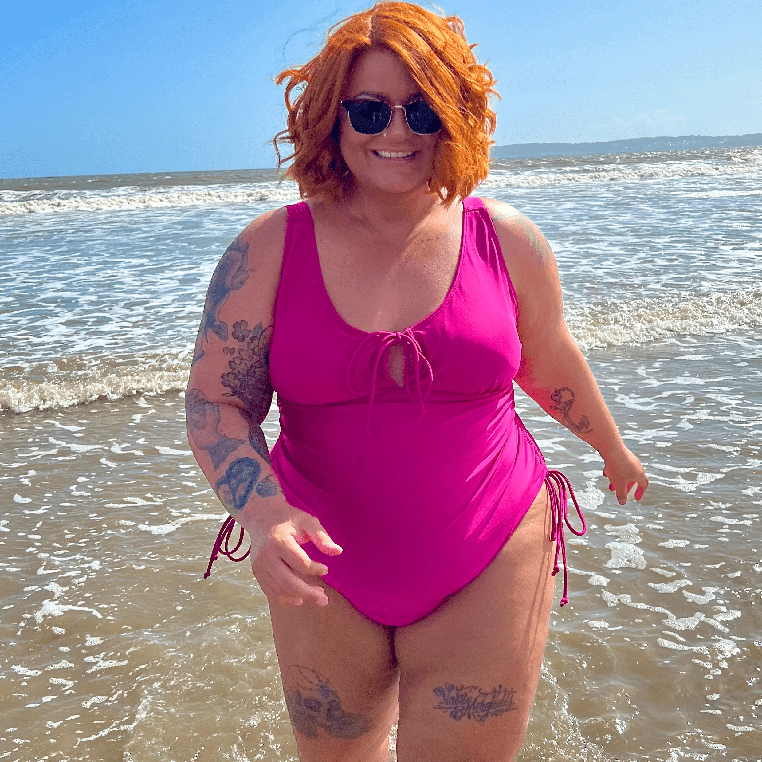 Phone Home Swimsuit - Hot Pink