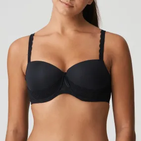 Prima Donna Twist-Padded Balcony Bra-I Do-Black, Silky Tan