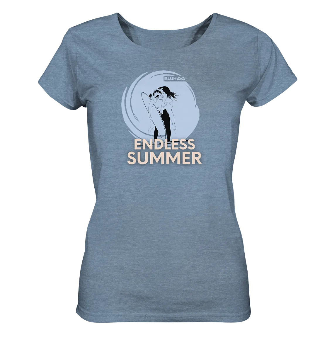 "Endless Summer Vibes" - Damen Premium Organic Shirt (meliert)