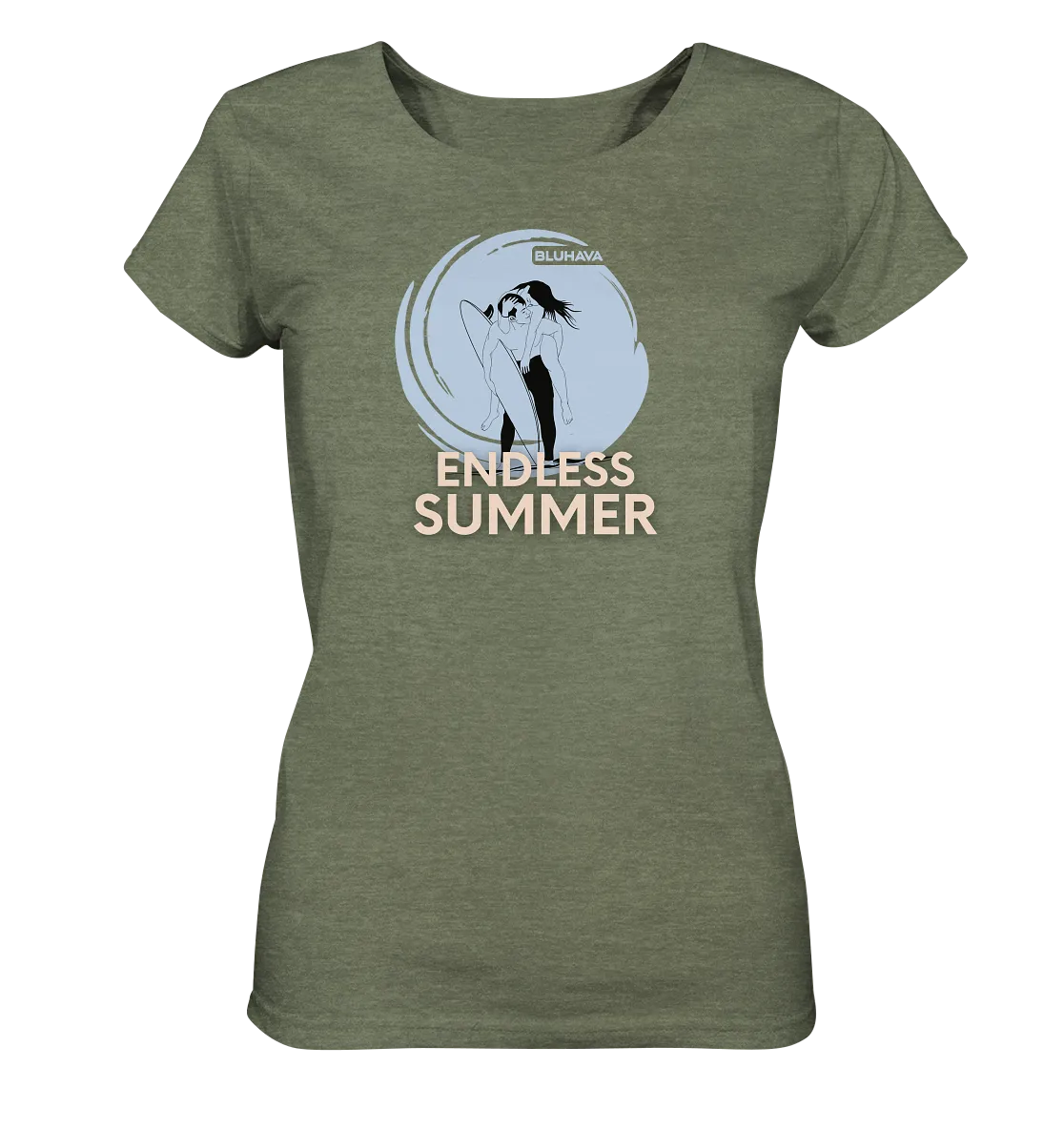 "Endless Summer Vibes" - Damen Premium Organic Shirt (meliert)