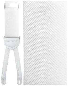 "Firenze" White Suspenders