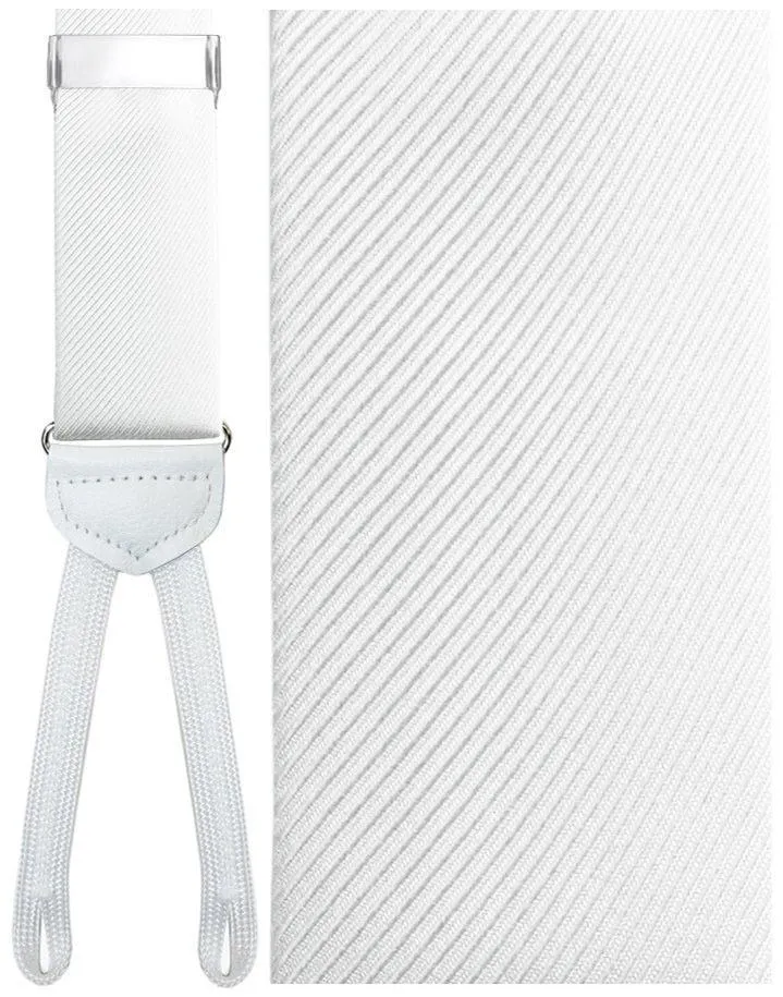 "Firenze" White Suspenders