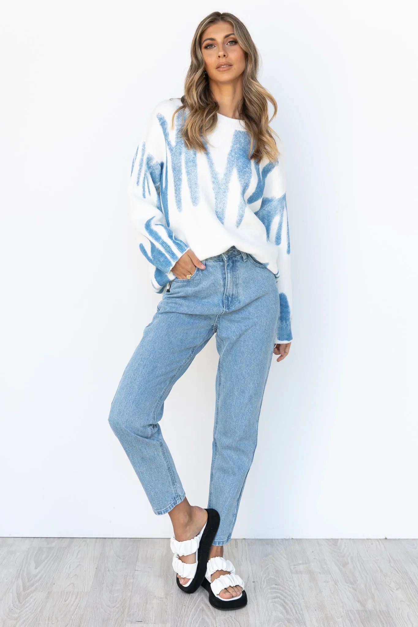 Saylor Knit Top - Blue