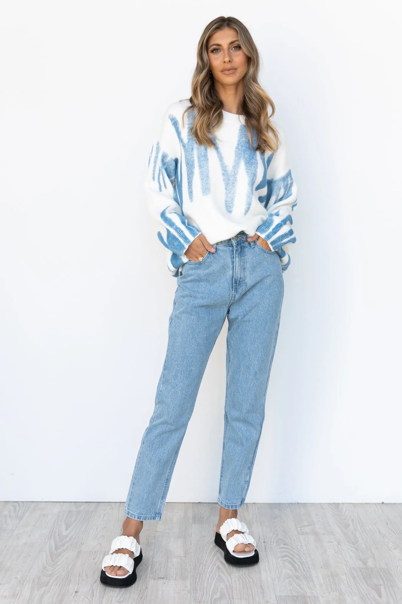 Saylor Knit Top - Blue