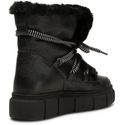 Shoe The Bear Tove Winter Boots -Black Leather