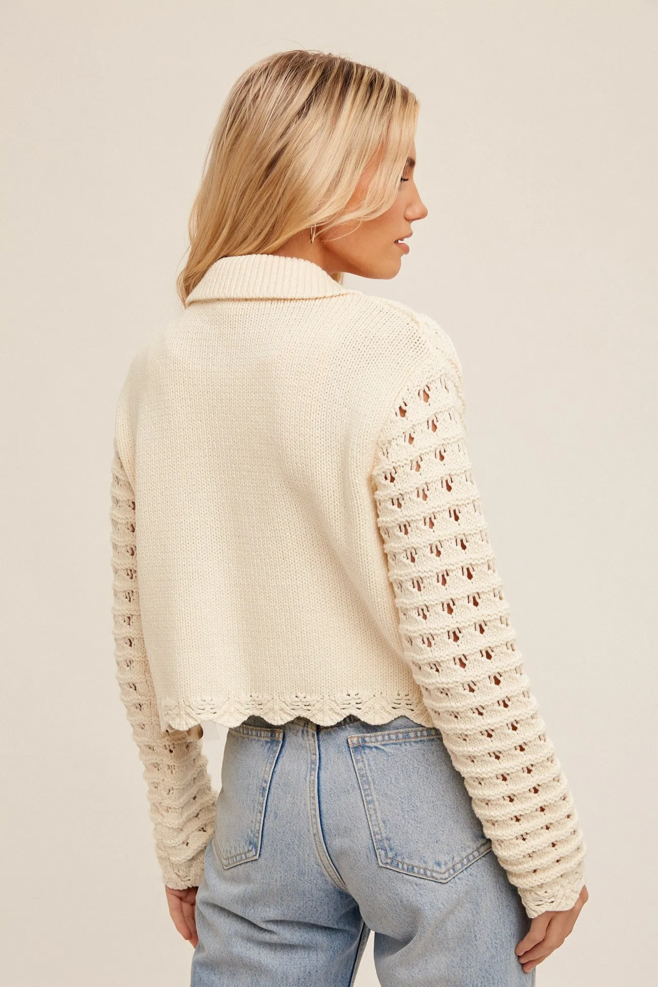 Sofia Scalloped Edge Cardigan