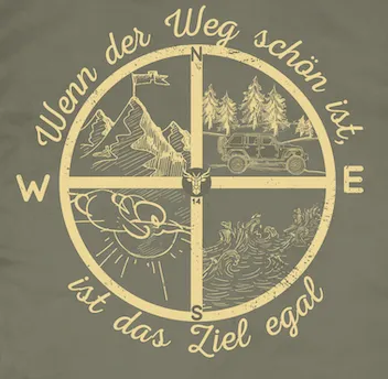 T-Shirt 14Ender®Compass earthgreen