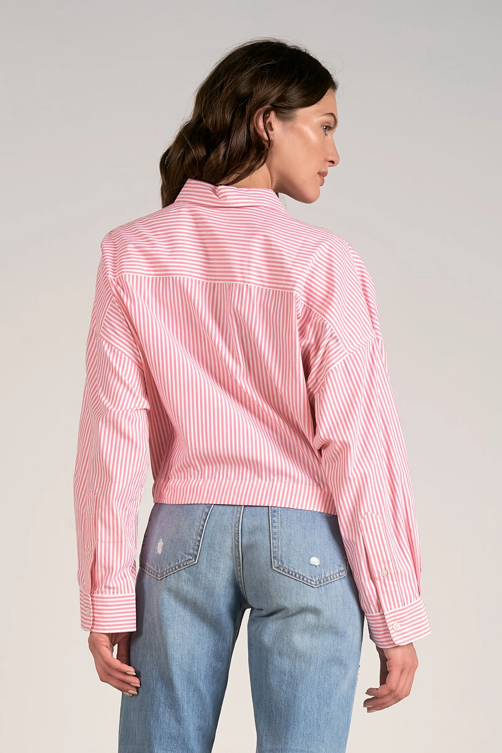 The Bailey Cinched Back Button Up Top