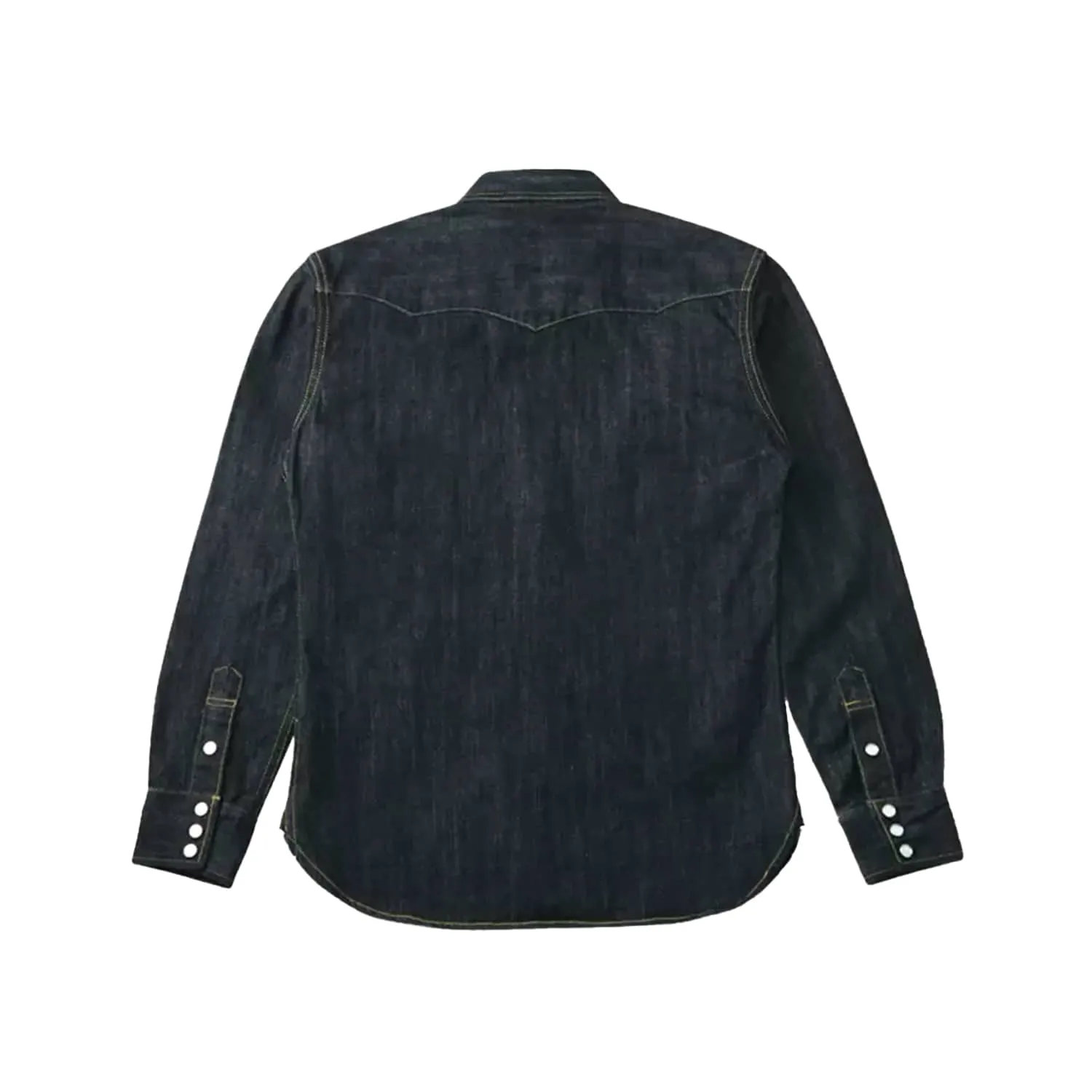 The Flat Head FN-SDW-001L Denim Western Shirt Blue