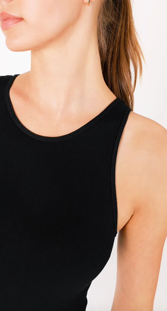 The Hattie Ribbed High Neck Bodysuit