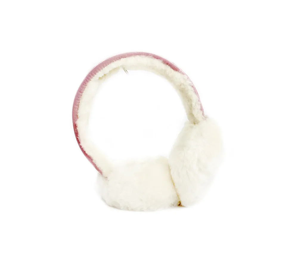 UGG Earmuff Women Sheepskin Wool Suede Winter Earmuff Carol