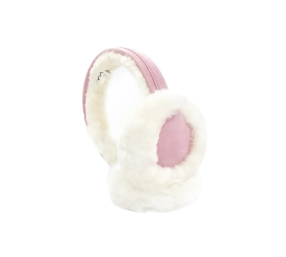 UGG Earmuff Women Sheepskin Wool Suede Winter Earmuff Carol