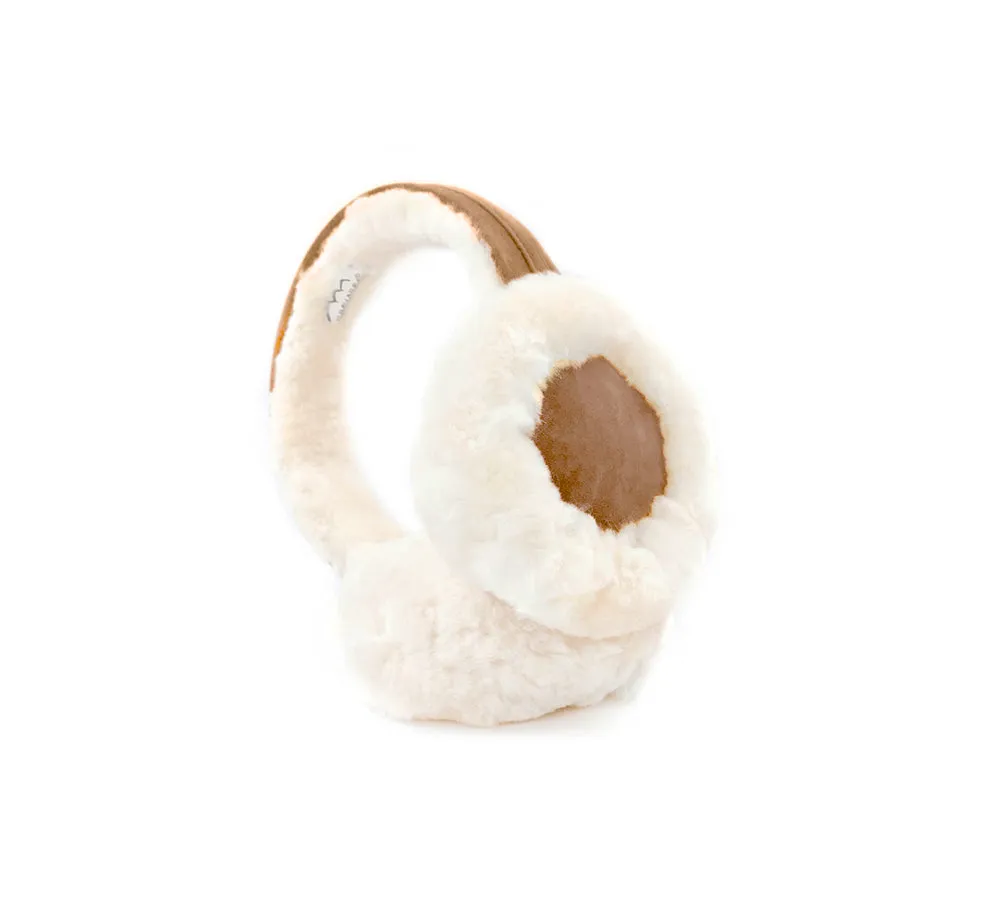 UGG Earmuff Women Sheepskin Wool Suede Winter Earmuff Carol