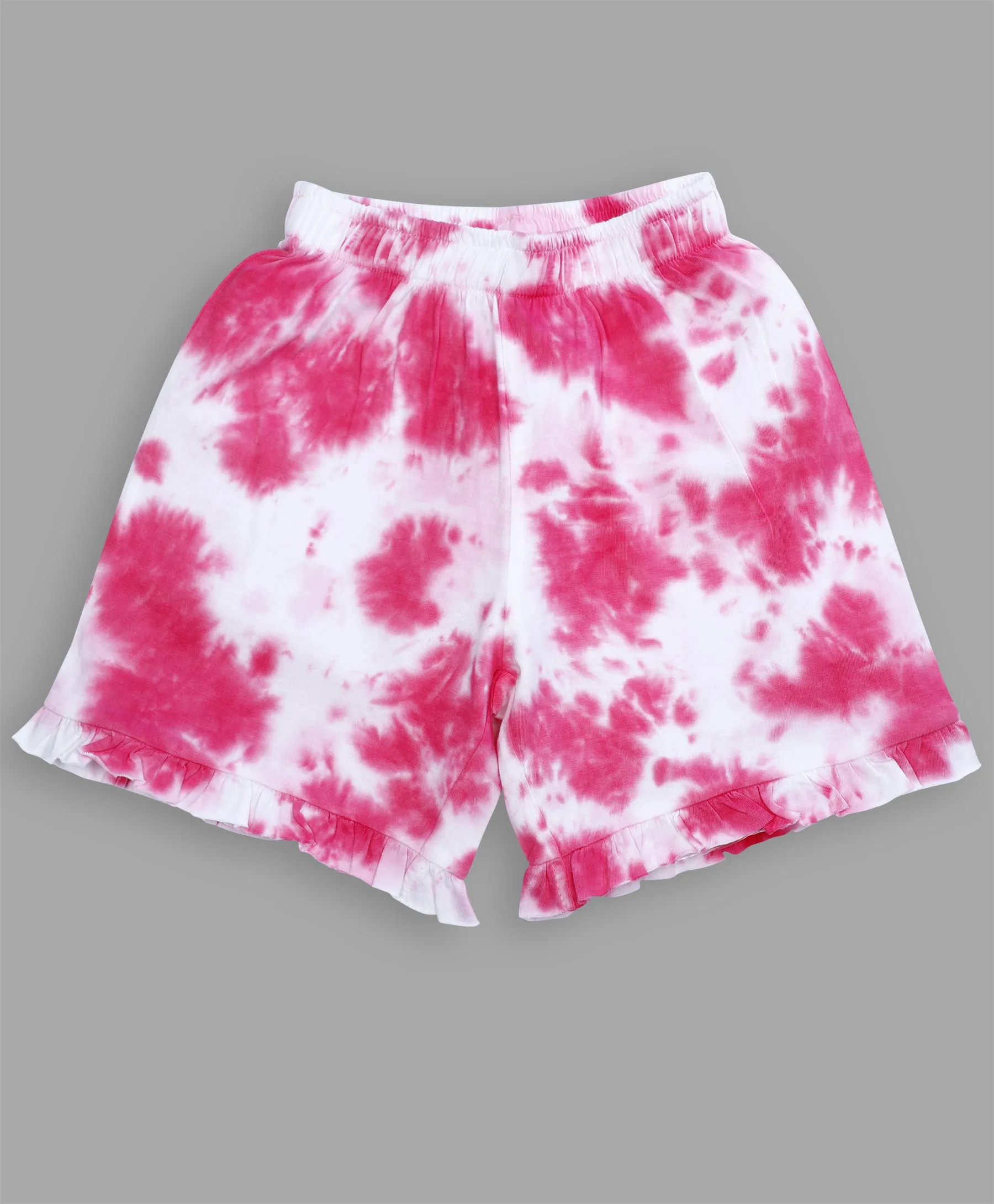 Ventra Girls Pink Smiley Shorts Set