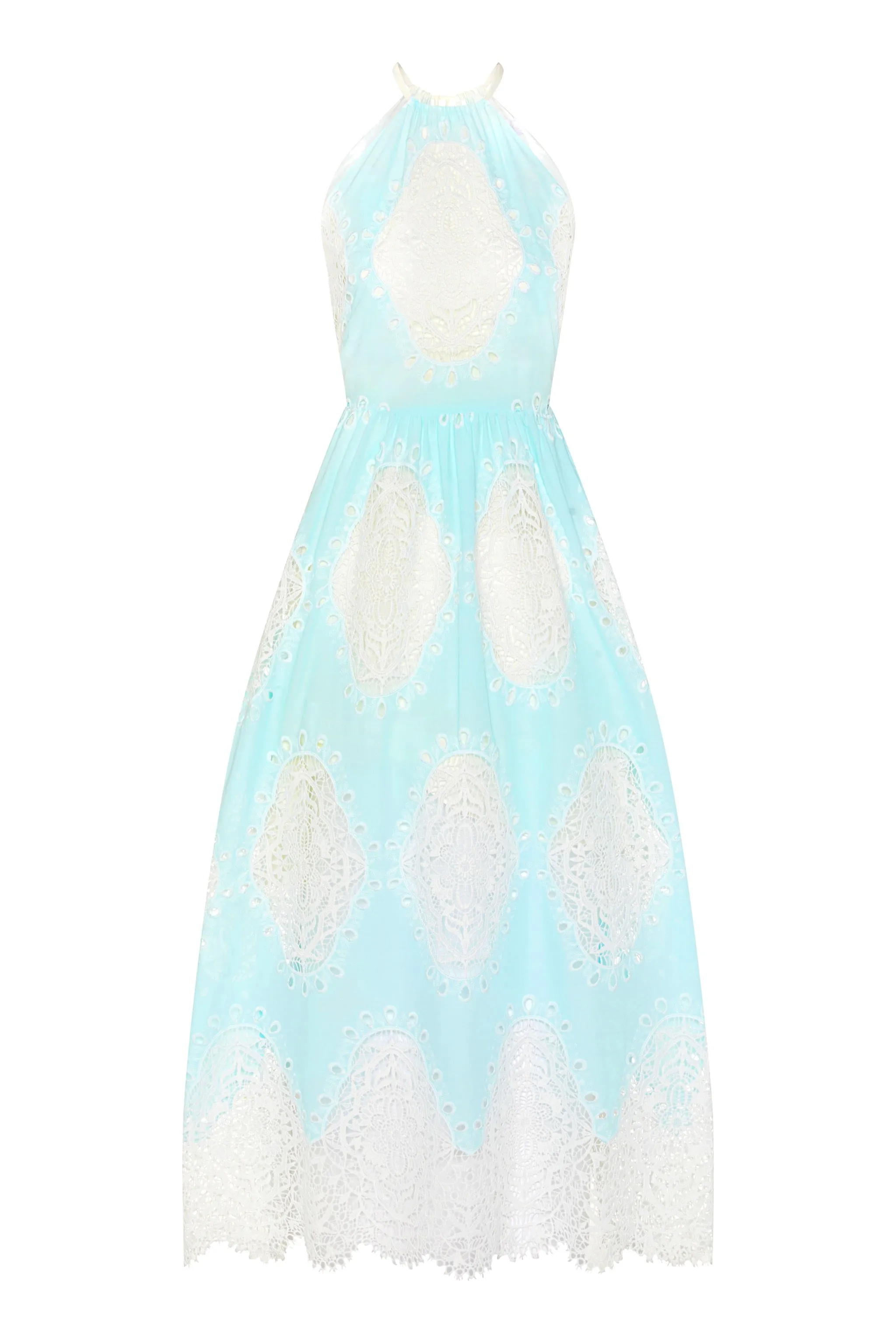 Vivi Cotton Midi Dress - Pale Blue