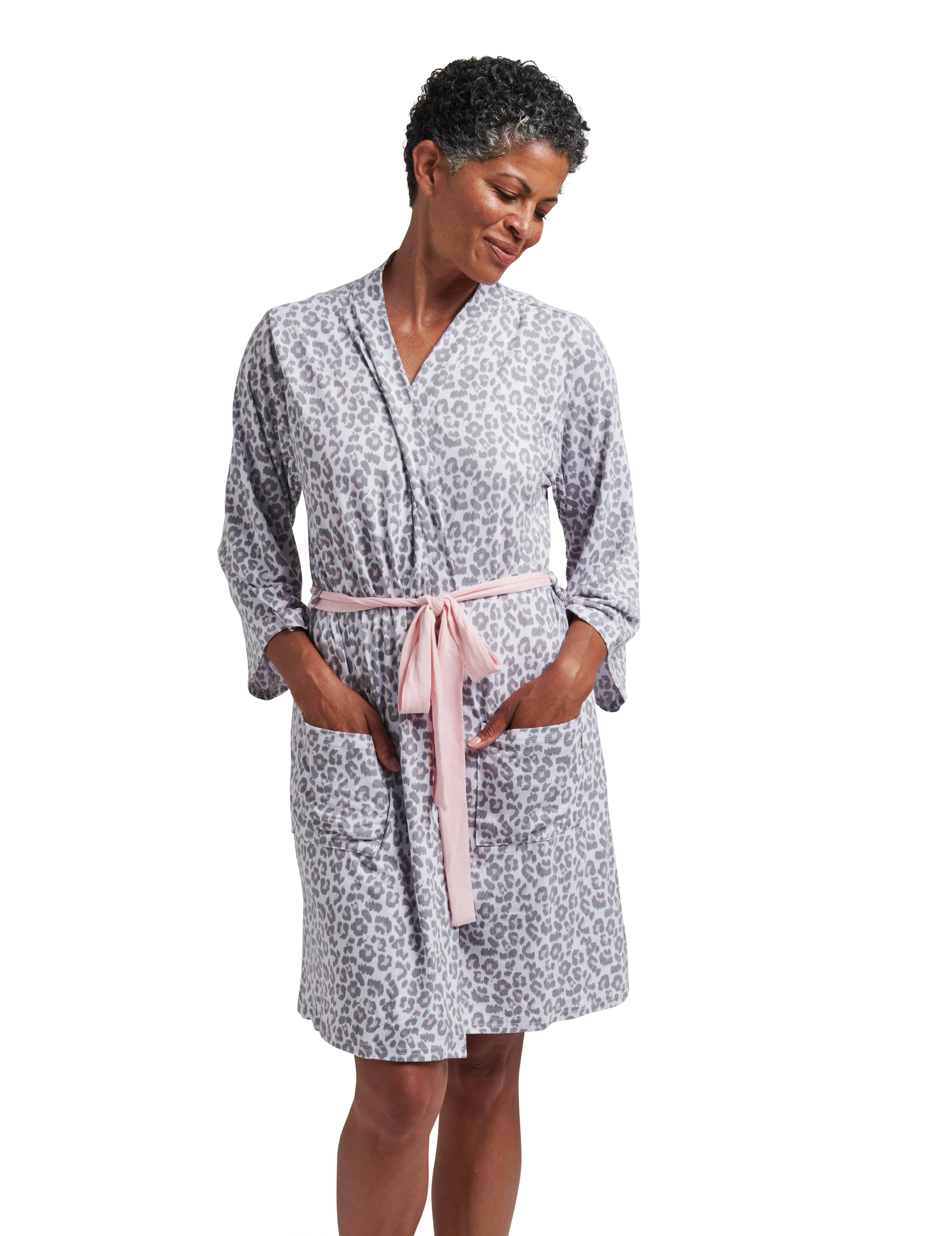 Women's "DO NOT DISTURB" 3-Piece Cami Shorts and Robe Travel Pajama Set