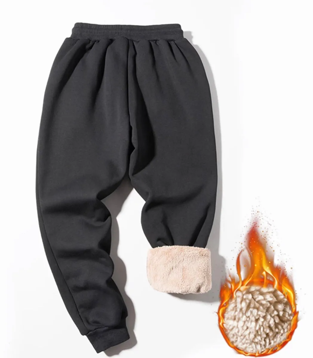 WOOL LINED SWEATPANTS - KO - BLACK