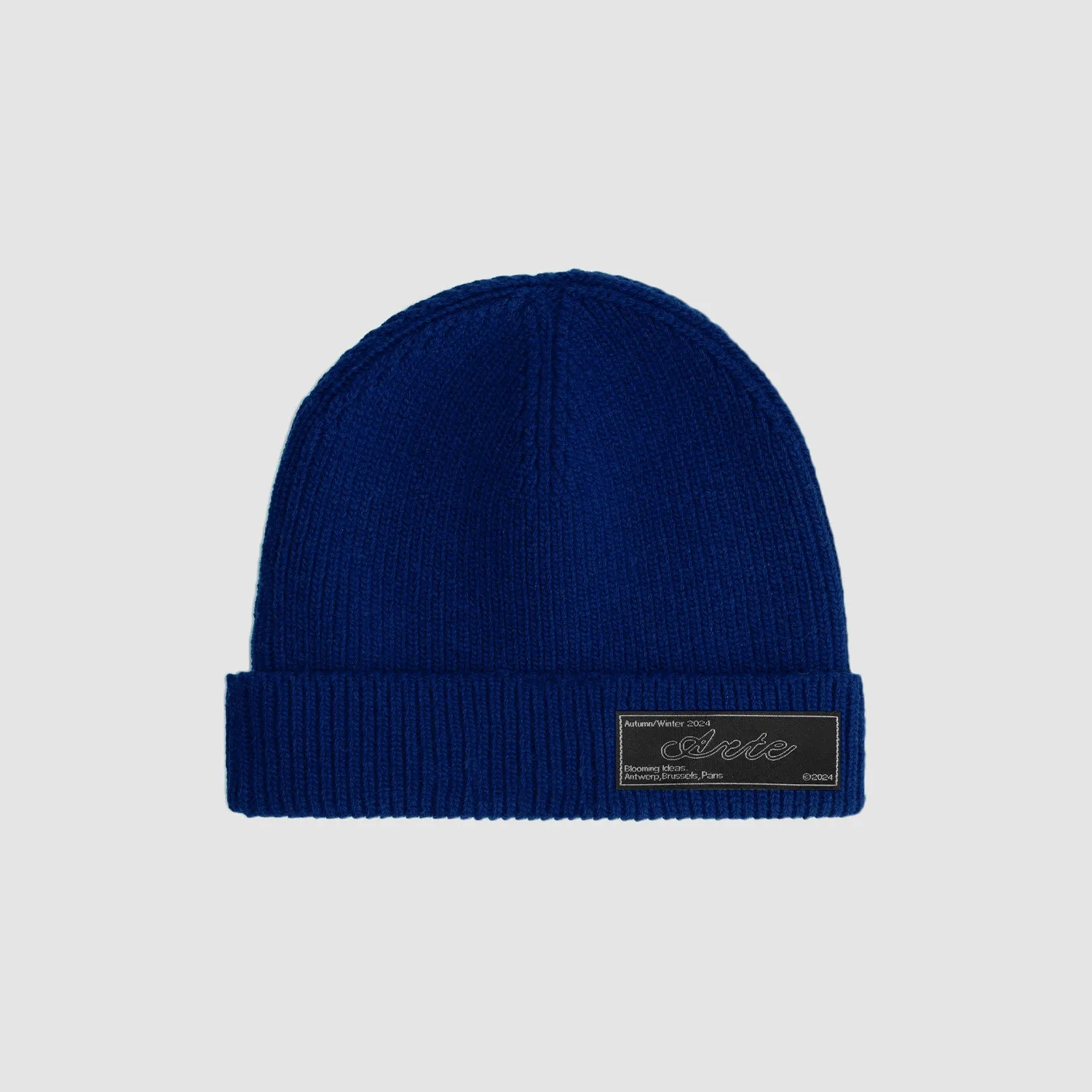 Woven Label Beanie - Navy